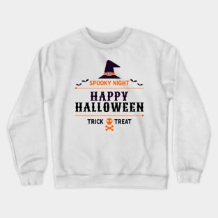 Happy Halloween - Spooky Witches Hat Crewneck Sweatshirt